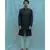 Black color  Achkan with White kurta and white pants