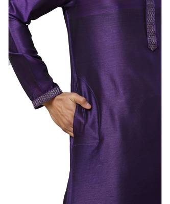 Burgandy Silk  men kurta 6