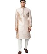 Beige Cotton  men kurta
