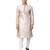 Beige Cotton  men kurta