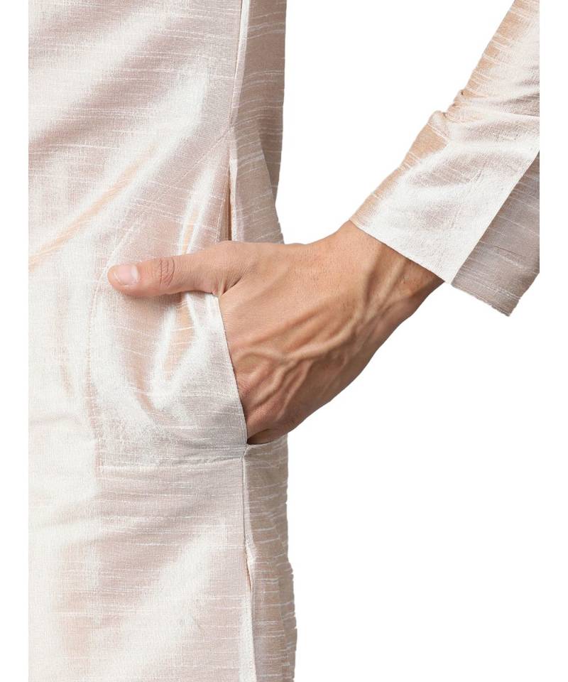 Beige Cotton  men kurta