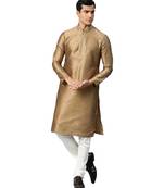 Brown Silk  men kurta
