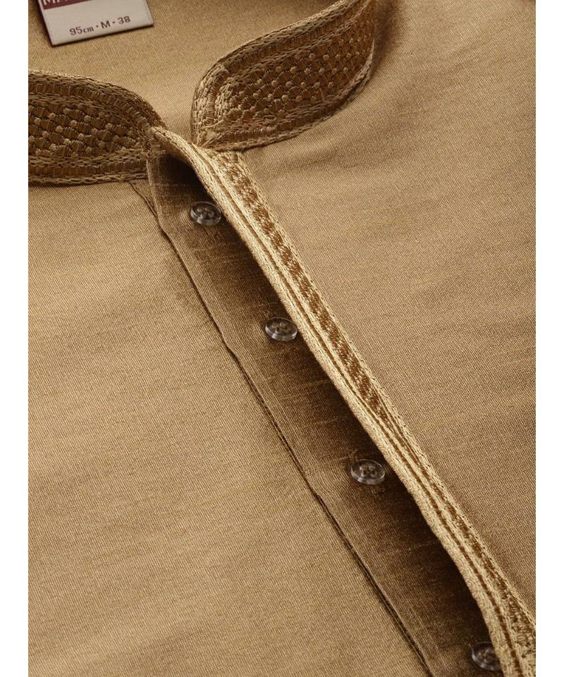 Brown Silk  men kurta