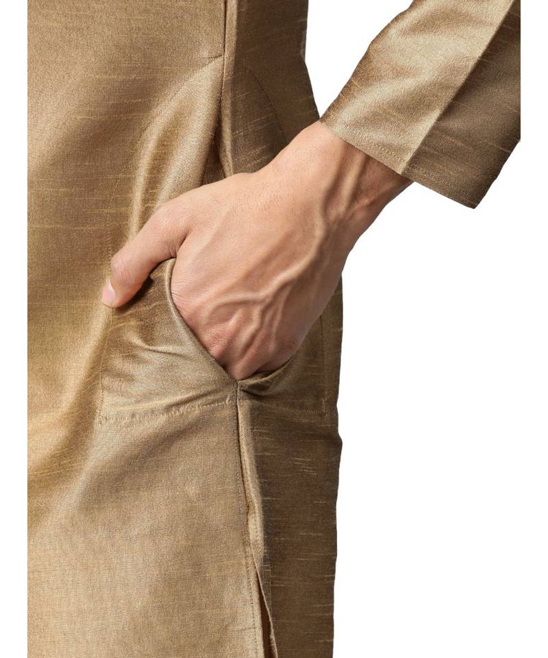 Brown Silk  men kurta