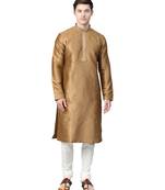 Brown Silk  men kurta