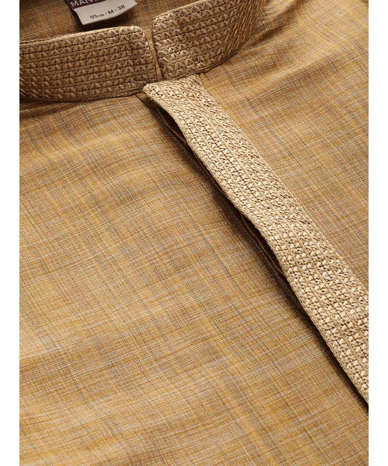 Brown Silk  men kurta