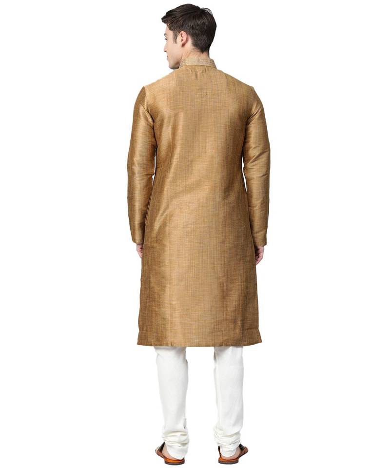 Brown Silk  men kurta