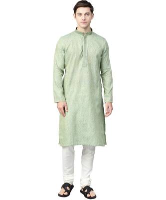 Green Silk  men kurta 1