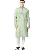 Green Silk  men kurta