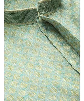 Green Silk  men kurta 6