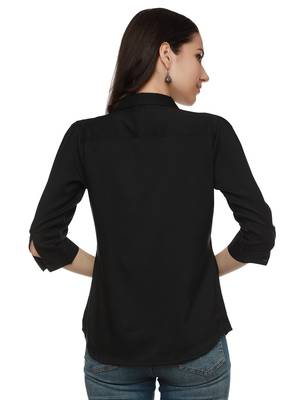 Black plain cotton party-tops 2