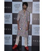 Printed Georgette Kurta with Cotton Silk Churidar for Men