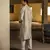 Printed Silk Kurta with Cotton Silk Churidar for Men