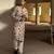 Printed Silk Kurta with Cotton Silk Churidar for Men