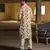 Printed Silk Kurta with Cotton Silk Churidar for Men