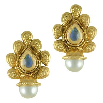 Blue Pearl studs 1