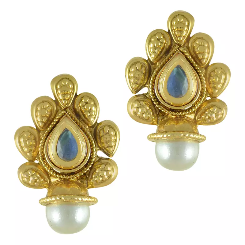 Blue Pearl studs