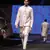 Printed Silkmul Kurta with Dupion Silk Bandi and Cotton Silk Churidar for Men