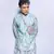 Printed Silkmul Bandi with Silkmul Kurta and Churidar for Men