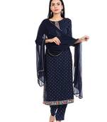 rayon blue ethnic kurtis