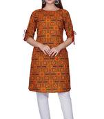 rayon mustard ethnic kurtis