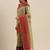 Beige woven cotton silk saree with blouse