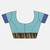 Sky blue woven cotton silk saree with blouse