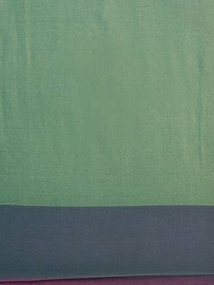 Turquoise woven cotton silk saree with blouse 4