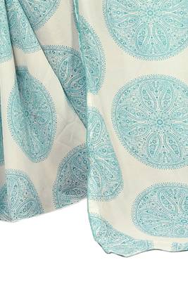 Cream woven silk saree with blouse 5