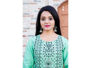 Light-green screen print blended cotton salwar 3