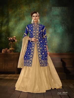 Blue embroidered velvet salwar 1