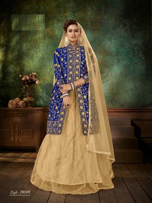 Blue embroidered velvet salwar 2