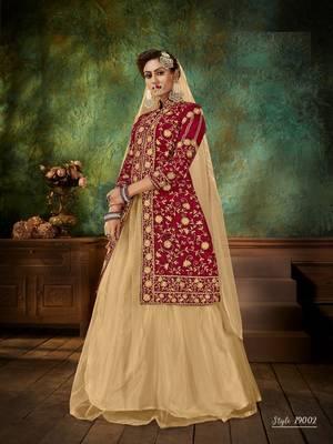 Maroon embroidered velvet salwar 2