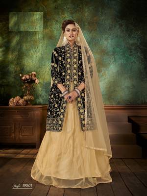 Black embroidered velvet salwar 1