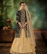 Black embroidered velvet salwar
