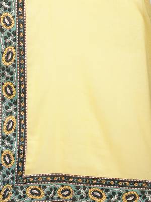 Solid Sequence & Gotta Patti Straight Cotton Olive Green KurtaSharara & Dupatta 8