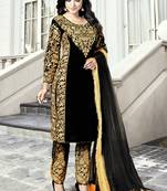 Black Embroidered Pakistani Pant Suit