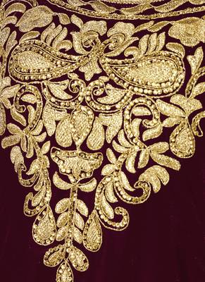 Maroon Embroidered Pakistani Pant Suit 3
