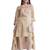 Women's Mulmul Cotton High - Low Kurti with Bottom (Golden)