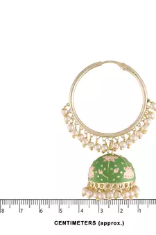 Traditional Handcrafted Meena work Jhumki Hoop Earrings for Women/Girls 