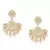 I Jewels 18K Gold Plated Matt Finish Chandbali Earrings Handcrafted Kundan & Pearl (E2911Pe)