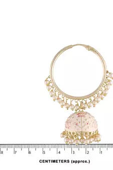 Traditional Handcrafted Enamelled Jhumki Hoop Earrings 
