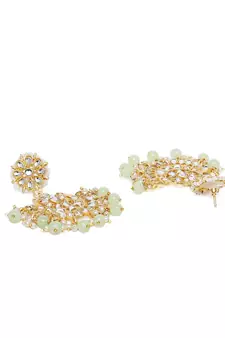 Matt Finish Chandbali Earrings Handcrafted Kundan & Pearl 