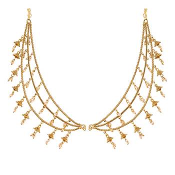 I Jewels Long Pearl hair chain Accessories For Earrings (E2797) 1
