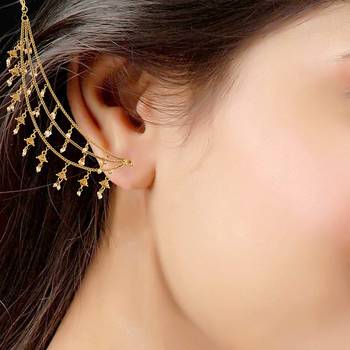 I Jewels Long Pearl hair chain Accessories For Earrings (E2797) 2