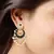 I Jewels Blue Meena Work Earring Glided With Kundan & Pearls