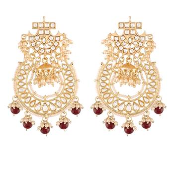 Kundan & Pearl Traditional Handcrafted Earrings (E2793M) 2