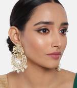 Kundan & Pearl Traditional Handcrafted Earrings (E2793W)