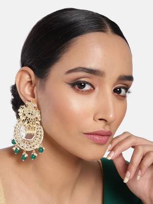 Kundan & Pearl Traditional Handcrafted Earrings (E2793G) 1