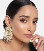 Kundan & Pearl Traditional Handcrafted Earrings (E2793G)